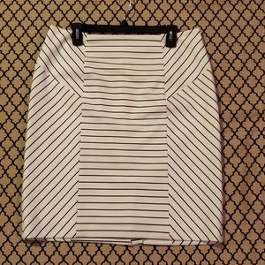 Antonio Melani Black and White Pinstripe Skirt